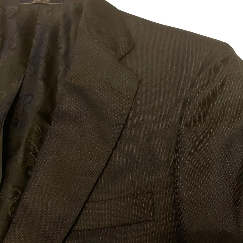 Arnold Brant Mens Suit Jacket 100% Cashmere Taylor Richards & Conger 44L Italy